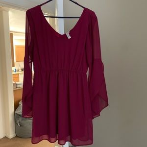 Long Sleeve Cranberry Dress